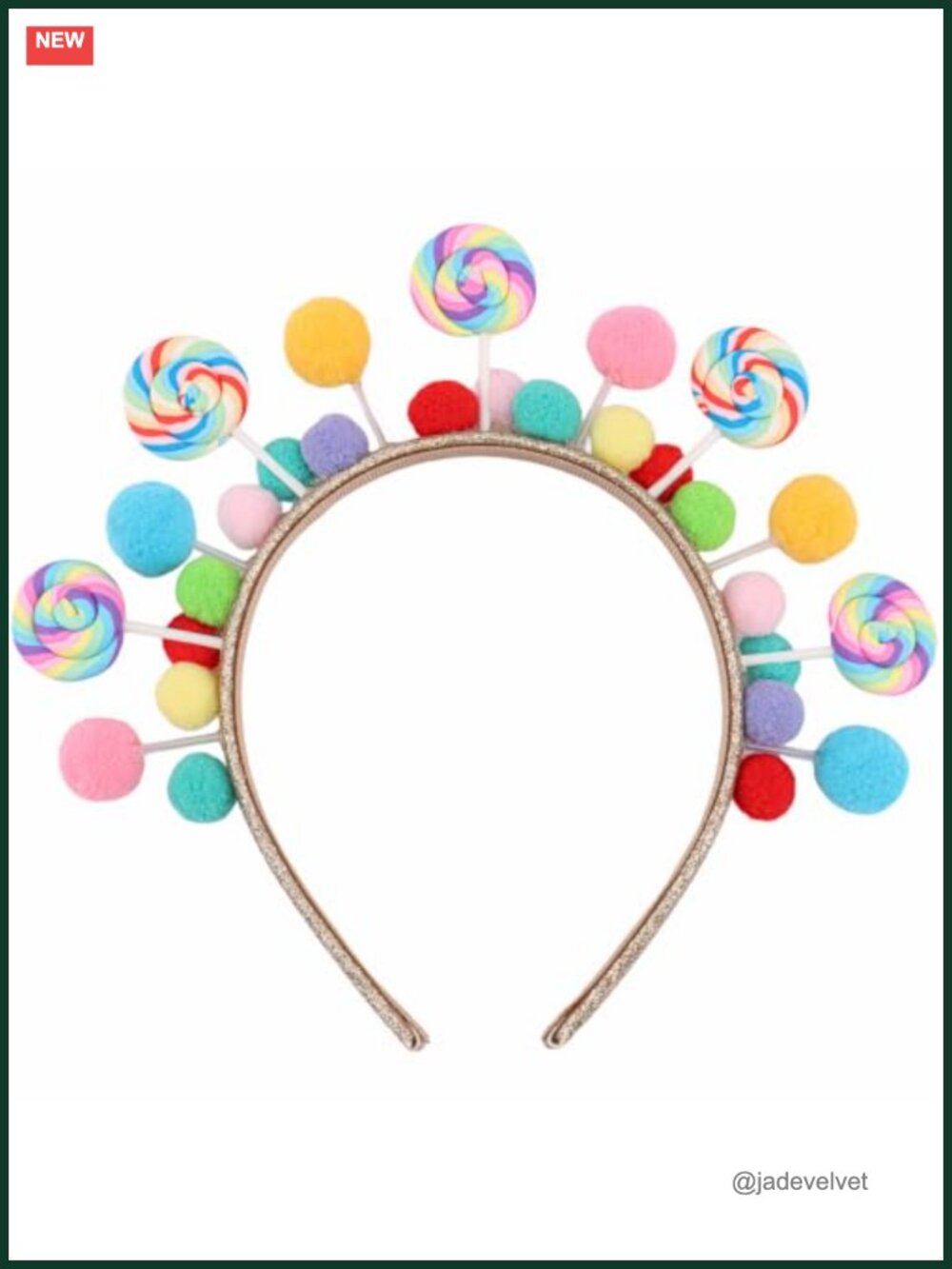 Lollipop Candy Headband Costume Accessory Glitter Women Party